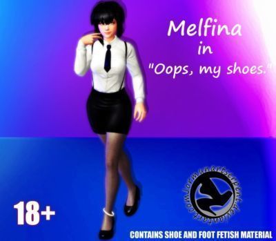 Melfina in \"Oops- my shoes.\" by Jormun