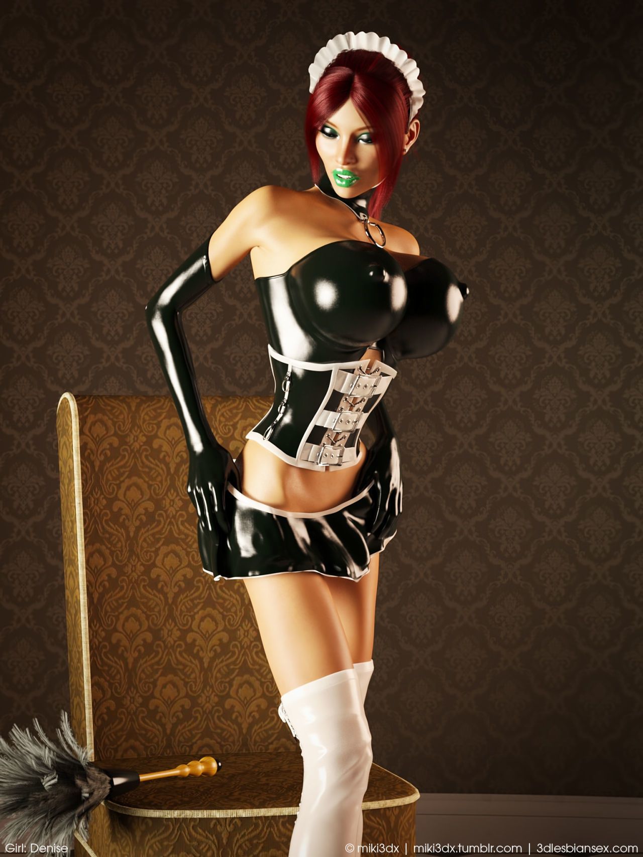 Miki3DX â€“ Denise Latex Maid Updated
