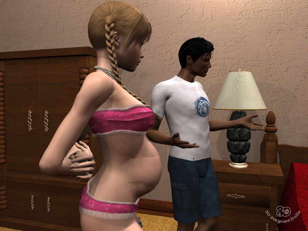 [3d] Lucky beggar is fucking two pregnant teenagers in bedroom!