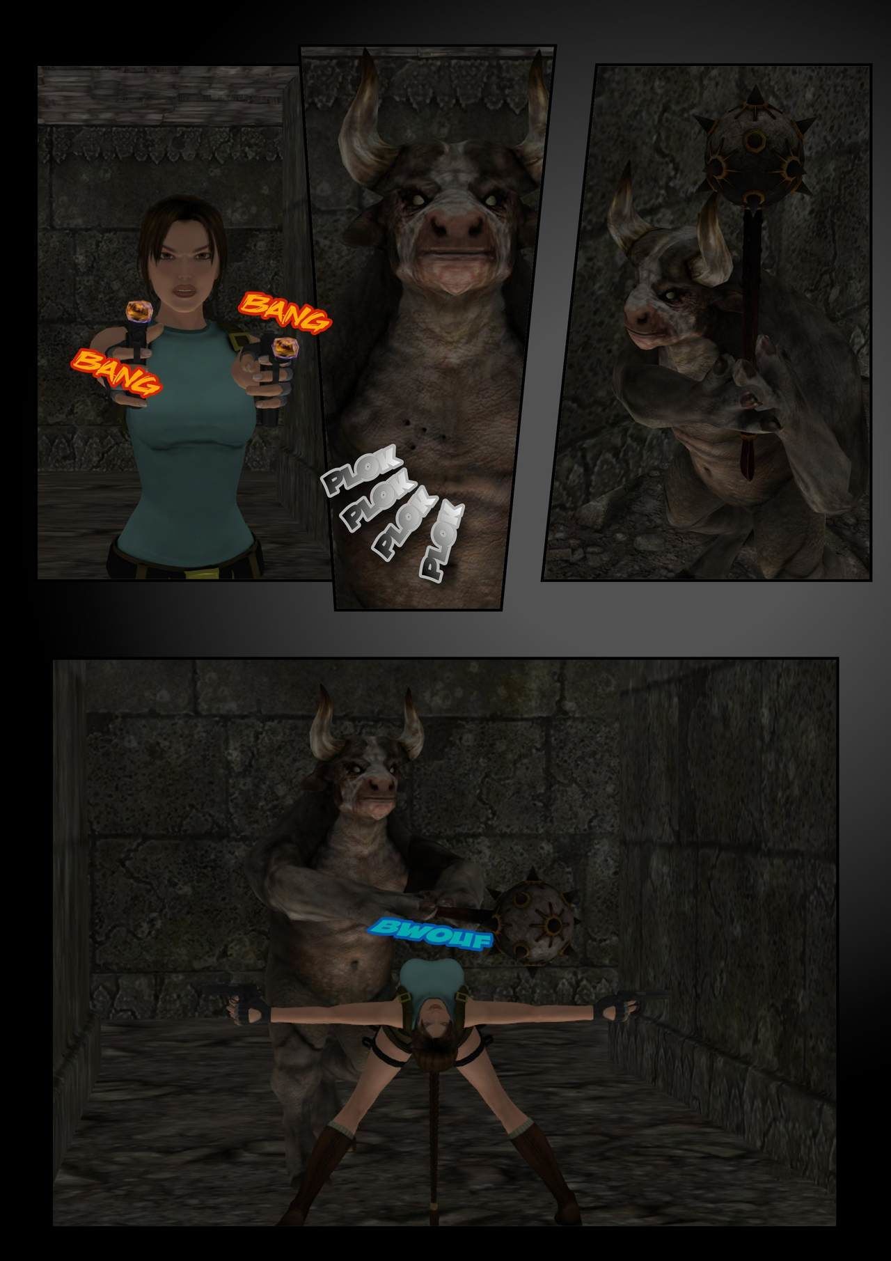 Lara Croft przeciwko w Minotaura w.i.p.