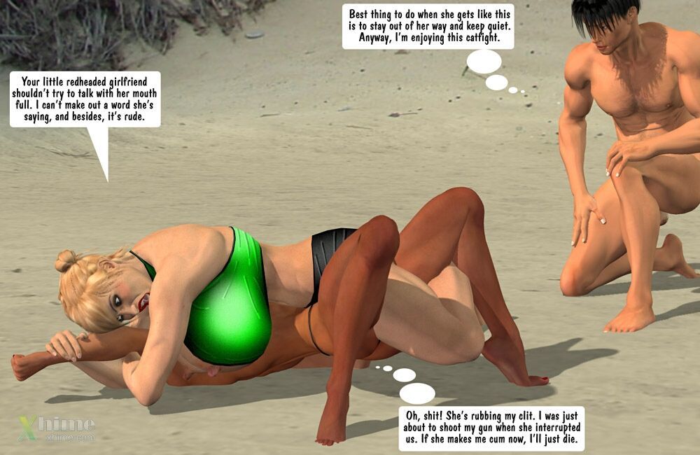 [Entropy] Megan & Denise-Catfight at the Beach