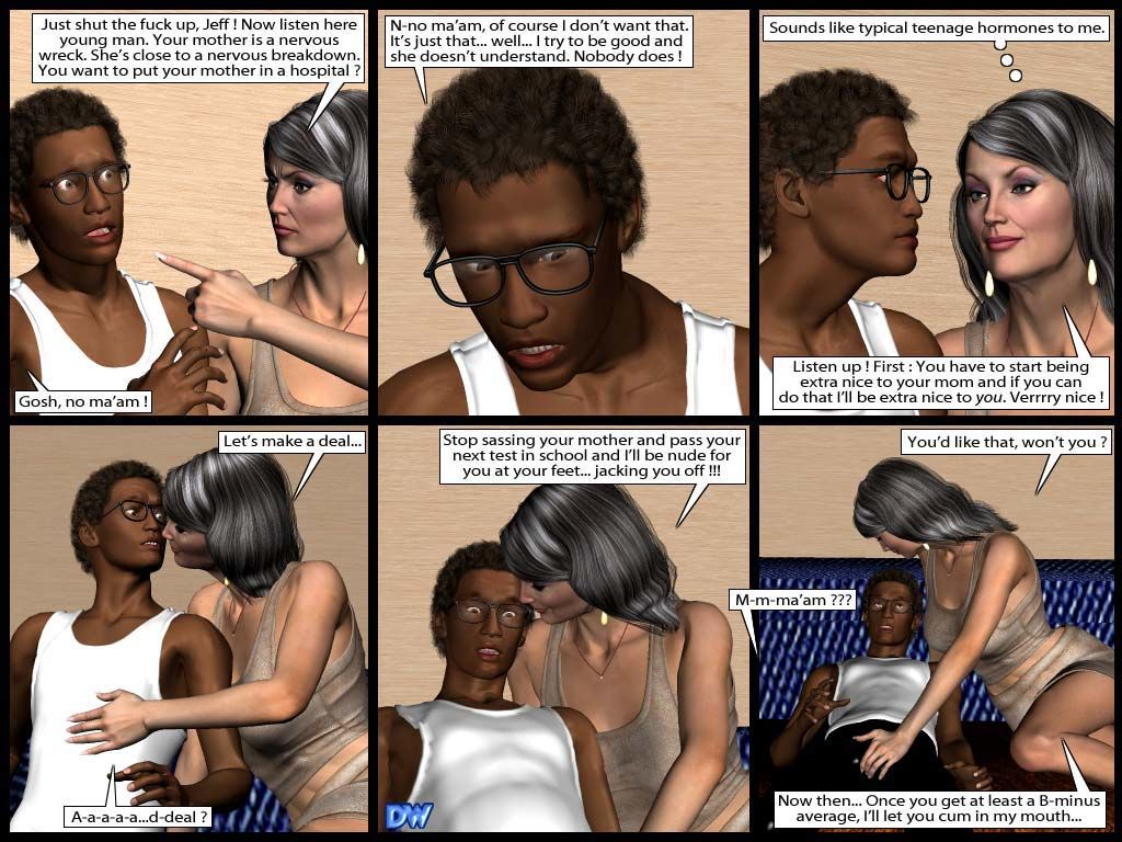 argent les filles :Par: bw l' Face interracial 3d Bande dessinée