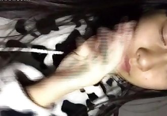 Carino asiatico teen diteggiatura per Fidanzato in webcam linda Japonesa con camara - 5 min