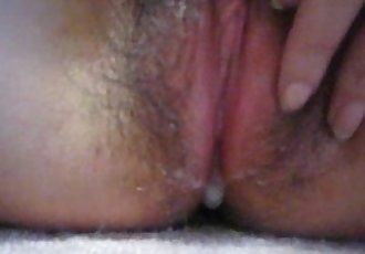 Close-up my wet hairy pussy - 3 min