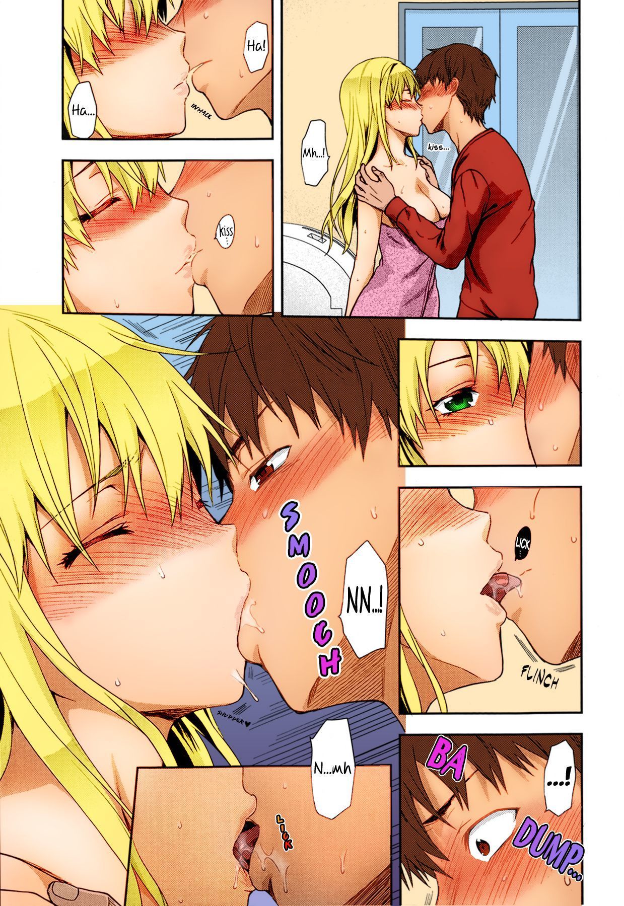 Yuzuki एन पानी का छींटा ग्रीन आँखें (comic tenma 2013 06) decensored colorized में प्रगति