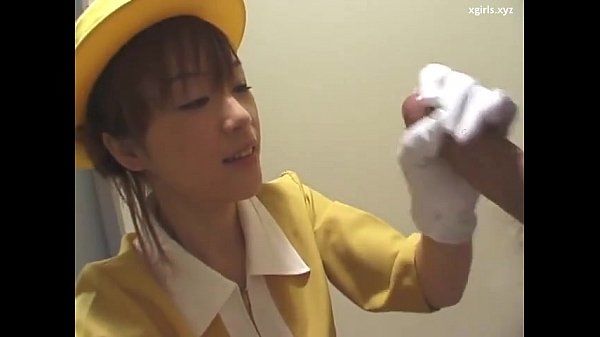 giapponese masturbazione con la mano Con bianco guanti uncensored