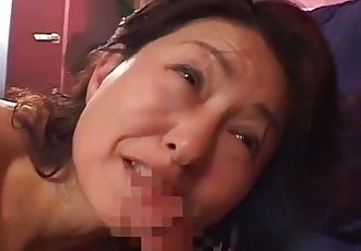 Milf Giving Blowjob For Young Guy Getting Her Hairy Pussy Fucked Cum To Body On - 8 min