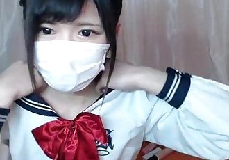 Japanese schoolgirl stripping on cam - 17 min