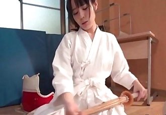 Hot Ruka Kanae feels horny and eager to play solo - 5 min