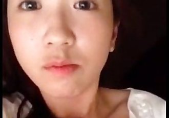 young asian girl love eggplant - 3 min