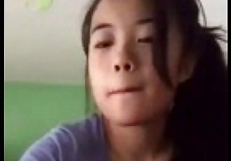 selfie203-1 young asian girl show fingering - 2 min