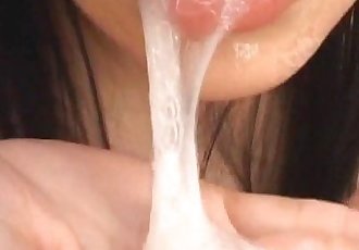 Saya sucks dongs and gets cum in mouth - 10 min