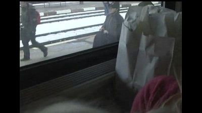 21yr old Sucking Dick on the Train - 40 sec
