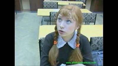 Hot sexy teen fucked by the teacher in the classroom - 9 min