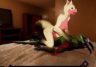 Hot 3d Dragon Fucks wolf girl. Anthro, Furry, Porn. Video Game. Part 2