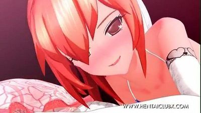 Anime meninas futanari menina Hikari Verão masturbação 3d Nude 6 min