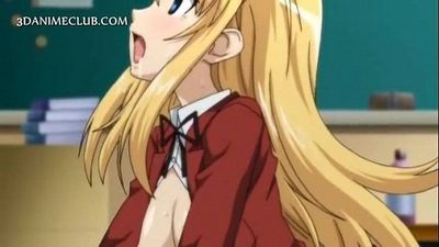 Fragile anime blonde tits licked and cunt pounded hard - 5 min
