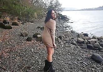 Shameless indian hottie has risky sex in public by the lake while strangers watch desi chudai POV Indian 12 min 1080p