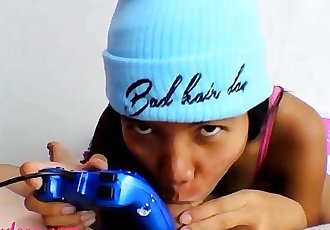 Heather Profundo tailandés Adolescente jugar Video Juegos Consigue Creampie