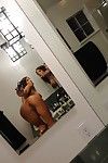 European ex-girlfriend Madison Ivy taking selfies in mirror while undressing - part 2