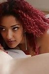 Interracial lesbian sex action featuring Aria Alexander and Daisy Ducati