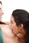 Older and younger dykes Jaclyn Taylor and Lucia Lace face sit shaved cunts