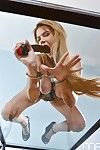 Fetish babe with big boobs Marina Visconti fucks herself with a toy