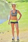Ajuste adolescente jogger deslizamentos fora spandex shorts para Preencha Espalhar Boceta com água