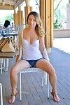 Cute teenage minx loves showing off her tight body in public