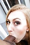 Clothed woman Alexa Grace deepthroating cock on balcony before making love