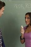 Coed with small tits Mischa Brooks pleases her teacher with her cunt