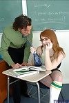 Redheaded coed in glasses Lucy Fire seduced by her horny professor