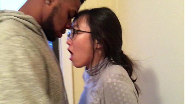 korean student kissing her first black guy while boyfriend films