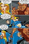 Online Superheroes Invisible Woman gangbanged by the rest of the Fantastic Four