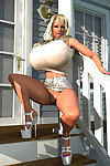 riesige Blondie D blonde Babe posing Nackt im freien - Teil 415