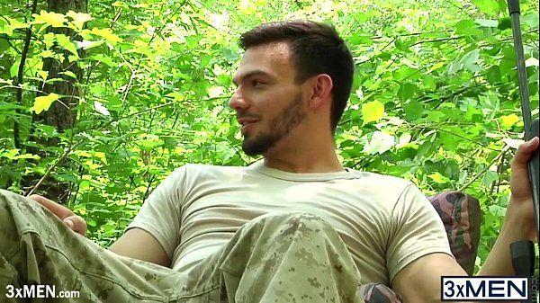 Hunk Kaden Alexander rides Jason Maddox hard cock out in the woods