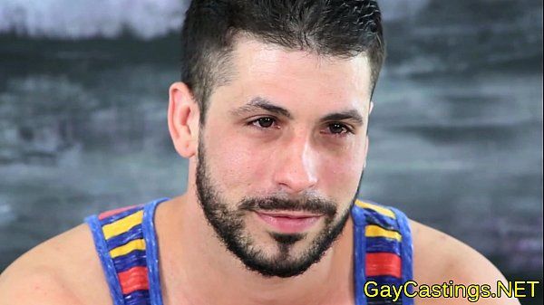 Spanish hunk sucks cock at gaycastings