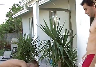 Horny gays fucking at outdoors poolHD