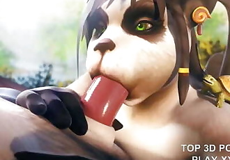 3D Hentai Dog Face Girl suck video game sex