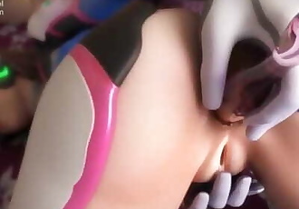 Close up of D.va fucking herself by Xordel