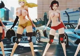 Nude Ghost Dance by RWBY MMD