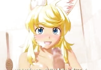 The cute Wolfgirl Liru gives you an amazing Blowjob!