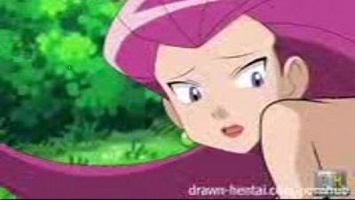 Pokemon Dessin animé caractère Ash est putain Jessi andpikachu est masturbatin Voir 5 min