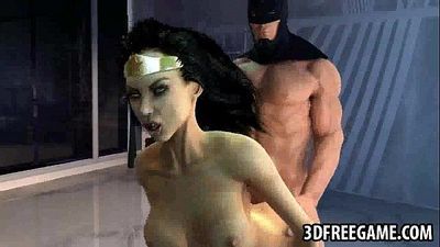 الساخنة 3d الكرتون عجب امرأة يحصل مارس الجنس :بواسطة: باتمان 2 مين