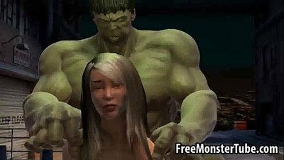 Foxy 3D babe gets fucked by The Incredible Hulk-high 2 - 3 min