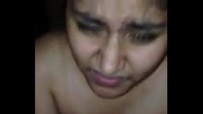 Desi girl taking my cum on hard face - 38 sec