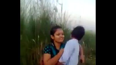 Desi Couple Romance And Kissing In Fields Outdoor - 1 min 23 sec