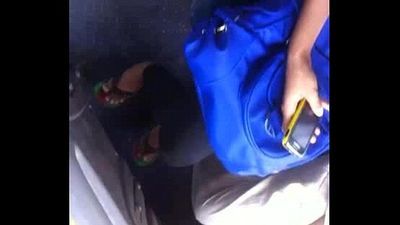 Indian babe Bigtits show in a public bus - 1 min 13 sec