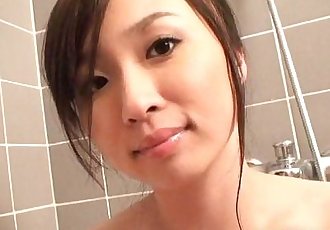 Japanese hottie ends up with a nice cumshot - 7 min